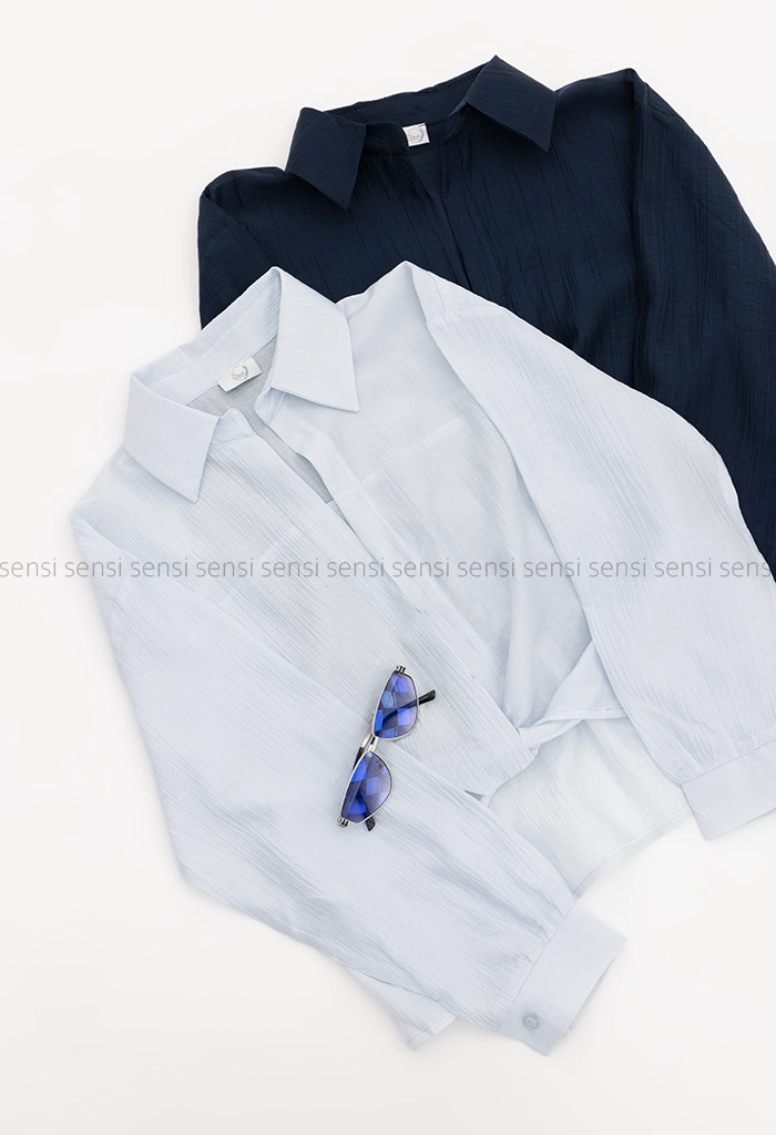 شومیز جلو پیچ تنسل کد1005286